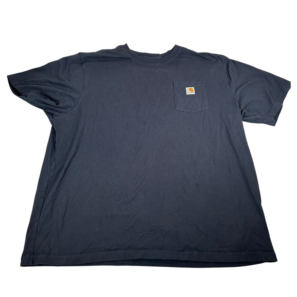 Carhartt‎ Mens K87 Navy Blue Loose Fit Heavyweight Pocket T-Shirt 3XL K87-M NVY
